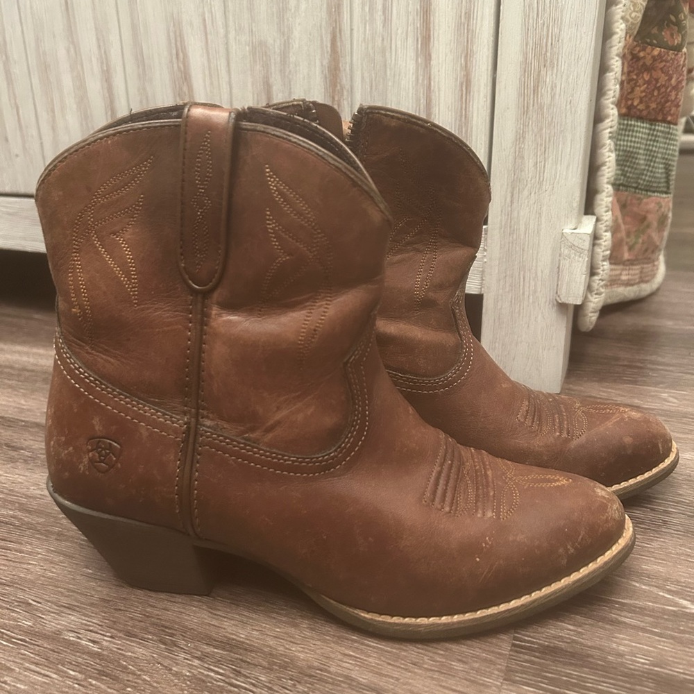 Brown Suede Ankle Boots